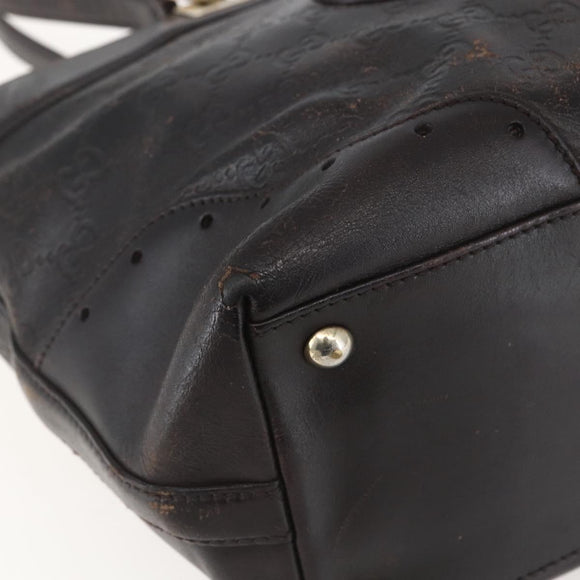 GUCCI GG Canvas Guccissima Tote Bag Leather Brown Gold 145993 Auth 160621