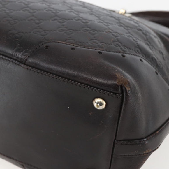 GUCCI GG Canvas Guccissima Tote Bag Leather Brown Gold 145993 Auth 160621