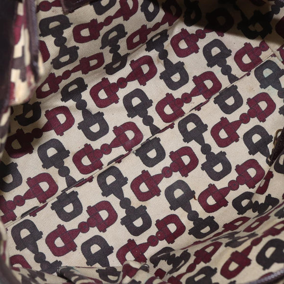 GUCCI GG Canvas Guccissima Tote Bag Leather Brown Gold 145993 Auth 160621