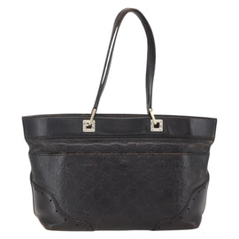 GUCCI GG Canvas Guccissima Tote Bag Leather Brown Gold 145993 Auth 160621 - 0