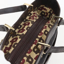 GUCCI GG Canvas Guccissima Tote Bag Leather Brown Gold 145993 Auth 160621-6