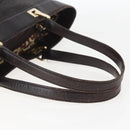 GUCCI GG Canvas Guccissima Tote Bag Leather Brown Gold 145993 Auth 160621-7