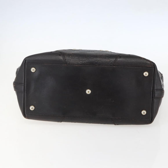 GUCCI GG Canvas Guccissima Tote Bag Leather Brown Gold 145993 Auth 160621