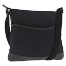 GUCCI GG Canvas Shoulder Bag Black Silver 145857 Auth 160622-1