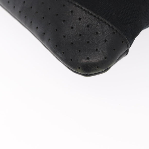 GUCCI GG Canvas Shoulder Bag Black Silver 145857 Auth 160622