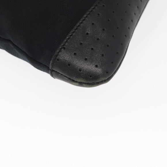 GUCCI GG Canvas Shoulder Bag Black Silver 145857 Auth 160622