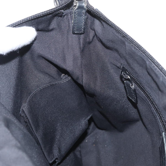 GUCCI GG Canvas Shoulder Bag Black Silver 145857 Auth 160622