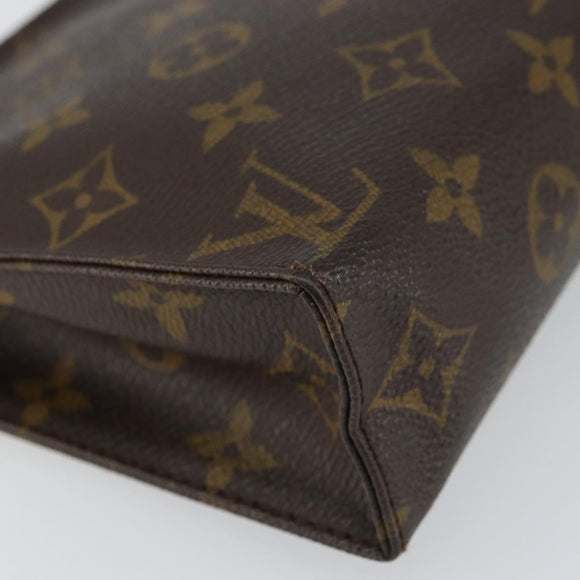 LOUIS VUITTON Monogram Poche Toilette 19 Pouch M47544 LV Auth 160633