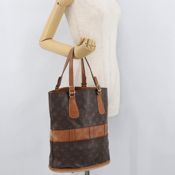 LOUIS VUITTON Monogram Bucket GM Shoulder Bag T42236 LV Auth 160660