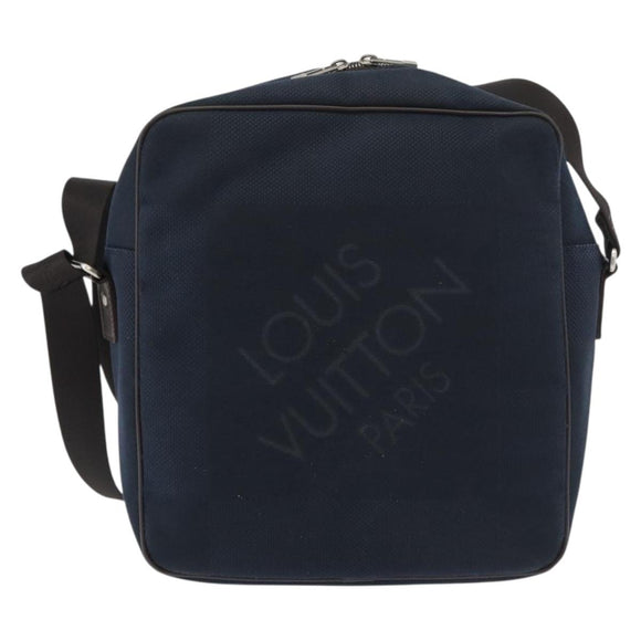 LOUIS VUITTON Damier Geant Pilot Shoulder Bag Blue N41159 LV Auth 160664
