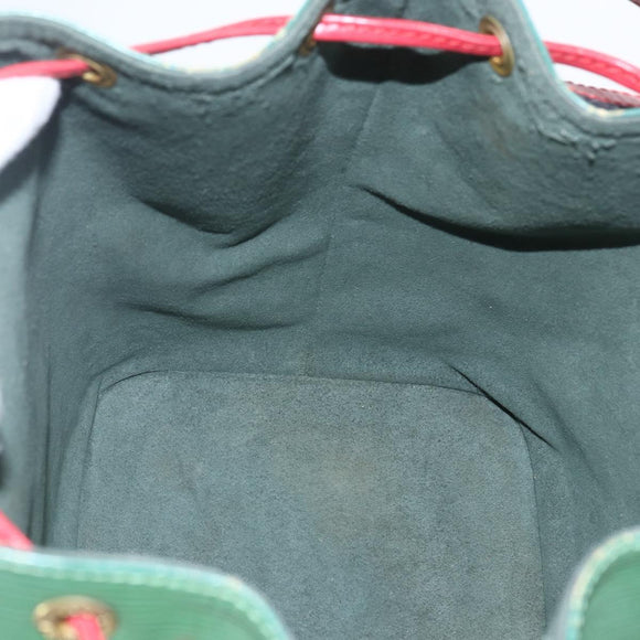 LOUIS VUITTON Epi Petit Noe Shoulder Bag Bicolor Green Red M44147 LV Auth 160668