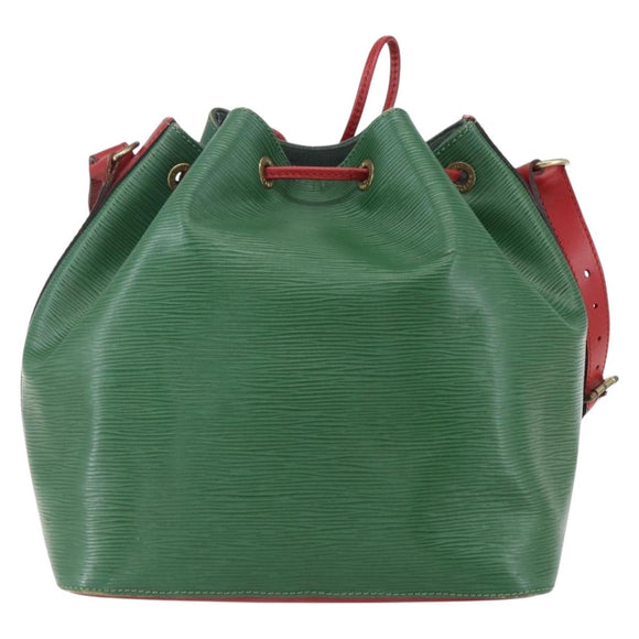 LOUIS VUITTON Epi Petit Noe Shoulder Bag Bicolor Green Red M44147 LV Auth 160668