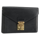 LOUIS VUITTON Epi Serie Dragonne Clutch Bag Black Noir M52612 LV Auth 160670-1