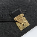 LOUIS VUITTON Epi Serie Dragonne Clutch Bag Black Noir M52612 LV Auth 160670-17
