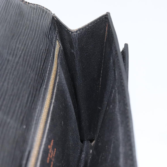 LOUIS VUITTON Epi Serie Dragonne Clutch Bag Black Noir M52612 LV Auth 160670