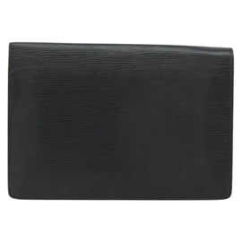 LOUIS VUITTON Epi Serie Dragonne Clutch Bag Black Noir M52612 LV Auth 160670 - 0