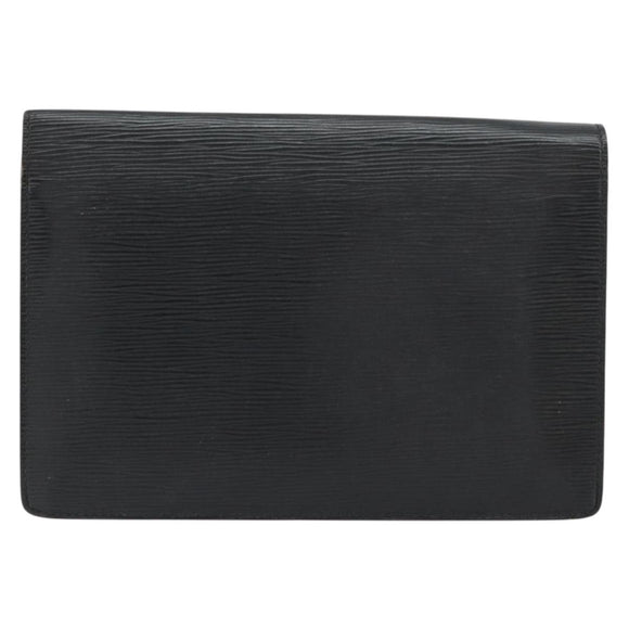 LOUIS VUITTON Epi Serie Dragonne Clutch Bag Black Noir M52612 LV Auth 160670