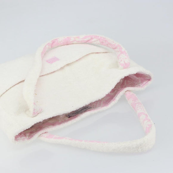 Christian Dior Tote Bag Cotton White Auth 160672