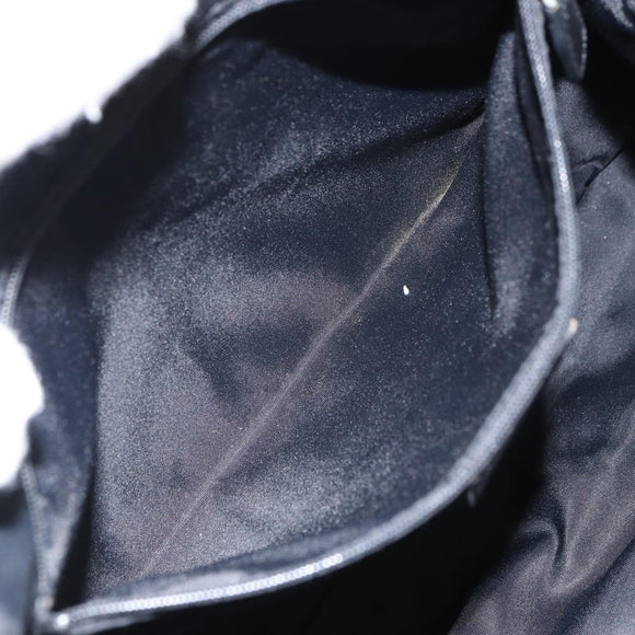 Christian Dior Trotter Canvas Shoulder Bag Navy Silver Auth 160674