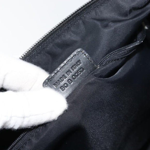 Christian Dior Trotter Canvas Shoulder Bag Navy Silver Auth 160674