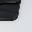 Christian Dior Chain Shoulder Bag Leather Black Gold Auth 160675-10