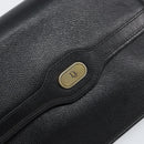Christian Dior Chain Shoulder Bag Leather Black Gold Auth 160675-14