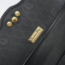 Christian Dior Chain Shoulder Bag Leather Black Gold Auth 160675-16