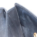 Christian Dior Chain Shoulder Bag Leather Black Gold Auth 160675-18