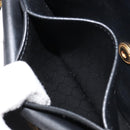 Christian Dior Chain Shoulder Bag Leather Black Gold Auth 160675-21