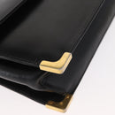 Christian Dior Shoulder Bag Leather Black Gold Auth 160676-10