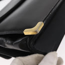 Christian Dior Shoulder Bag Leather Black Gold Auth 160676-12