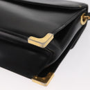 Christian Dior Shoulder Bag Leather Black Gold Auth 160676-13