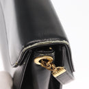 Christian Dior Shoulder Bag Leather Black Gold Auth 160676-14