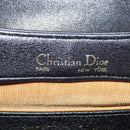Christian Dior Shoulder Bag Leather Black Gold Auth 160676-17