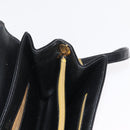 Christian Dior Shoulder Bag Leather Black Gold Auth 160676-19