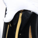 Christian Dior Shoulder Bag Leather Black Gold Auth 160676-20