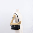 Christian Dior Shoulder Bag Leather Black Gold Auth 160676-22