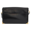 Christian Dior Shoulder Bag Leather Black Gold Auth 160676-3