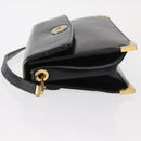 Christian Dior Shoulder Bag Leather Black Gold Auth 160676-5