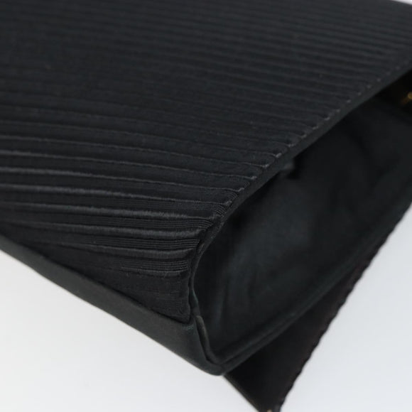 Christian Dior Shoulder Bag Nylon Black Gold Auth 160677