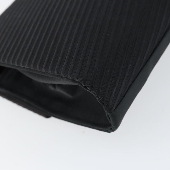 Christian Dior Shoulder Bag Nylon Black Gold Auth 160677