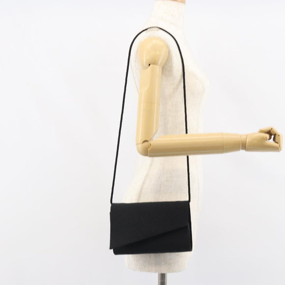 Christian Dior Shoulder Bag Nylon Black Gold Auth 160677