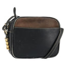 LOEWE Shoulder Bag Leather Black Gold Auth 160679-1