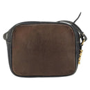 LOEWE Shoulder Bag Leather Black Gold Auth 160679-2