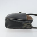 LOEWE Shoulder Bag Leather Black Gold Auth 160679-3