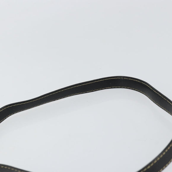 LOEWE Shoulder Bag Leather Black Gold Auth 160679