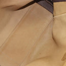 LOEWE anagram Amazona 30 Hand Bag Suede Beige Gold Auth 160680-11