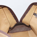 LOEWE anagram Amazona 30 Hand Bag Suede Beige Gold Auth 160680-20