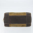 LOEWE anagram Amazona 30 Hand Bag Suede Beige Gold Auth 160680-5