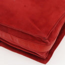 LOEWE Shoulder Bag Suede Red Gold Auth 160681-15